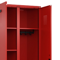C+P Wäsche-/Garderobenspind Evolo PLUS 049620-22 mit Sockel 2 Abt.je 400mm Zylinder (HxBxT) 1950x800x500mm 6037/6037