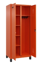 C+P Wäsche-/Garderobenspind Evolo PLUS 049620-22 mit Sockel 2 Abt.je 400mm Zylinder (HxBxT) 1950x800x500mm 6037/6037