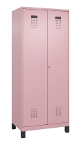 C+P Wäsche-/Garderobenspind Evolo PLUS 049620-22 mit Sockel 2 Abt.je 400mm Zylinder (HxBxT) 1950x800x500mm 6037/6037