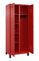 C+P Wäsche-/Garderobenspind Evolo PLUS 049620-22 mit Sockel 2 Abt.je 400mm Zylinder (HxBxT) 1950x800x500mm 6037/6037