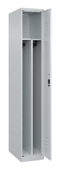 C+P Spind Classic PLUS 080000-32f bodenstehend 3 Abt.400mm Trennwand Zylinderschloss (HxBxT) 1850x1200x500mm 7035/0024
