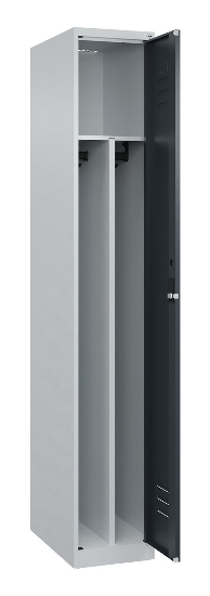 C+P Spind Classic PLUS 080000-32f bodenstehend 3 Abt.400mm Trennwand Zylinderschloss (HxBxT) 1850x1200x500mm 7035/0024