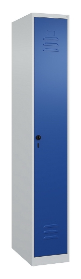C+P Spind Classic PLUS 080000-32f bodenstehend 3 Abt.400mm Trennwand Zylinderschloss (HxBxT) 1850x1200x500mm 7035/0024