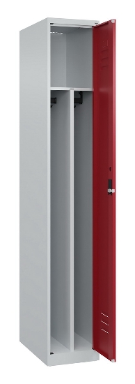 C+P Spind Classic PLUS 080000-32f bodenstehend 3 Abt.400mm Trennwand Zylinderschloss (HxBxT) 1850x1200x500mm 7035/0024