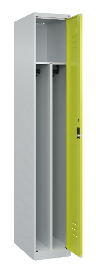C+P Spind Classic PLUS 080000-32f bodenstehend 3 Abt.400mm Trennwand Zylinderschloss (HxBxT) 1850x1200x500mm 7035/0024