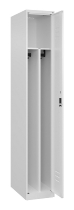 C+P Spind Classic PLUS 080000-32f bodenstehend 3 Abt.400mm Trennwand Zylinderschloss (HxBxT) 1850x1200x500mm 7035/0024