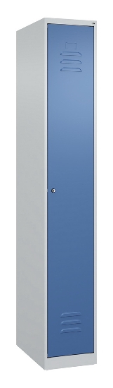 C+P Spind Classic PLUS 080000-32f bodenstehend 3 Abt.400mm Trennwand Zylinderschloss (HxBxT) 1850x1200x500mm 7035/0024