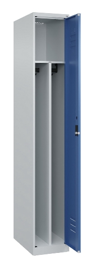 C+P Spind Classic PLUS 080000-32f bodenstehend 3 Abt.400mm Trennwand Zylinderschloss (HxBxT) 1850x1200x500mm 7035/0024