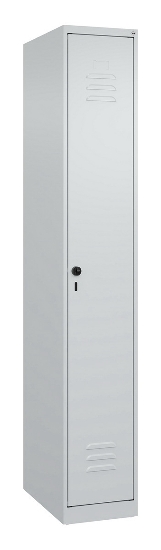 C+P Spind Classic PLUS 080000-32f bodenstehend 3 Abt.400mm Trennwand Zylinderschloss (HxBxT) 1850x1200x500mm 7035/0024