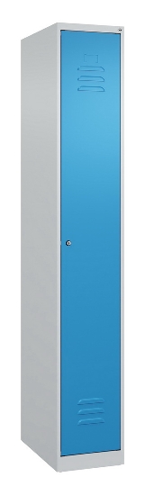 C+P Spind Classic PLUS 080000-32f bodenstehend 3 Abt.400mm Trennwand Zylinderschloss (HxBxT) 1850x1200x500mm 7035/0024