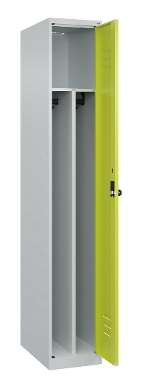 C+P Spind Classic PLUS 080000-32f bodenstehend 3 Abt.400mm Trennwand Zylinderschloss (HxBxT) 1850x1200x500mm 7035/0024