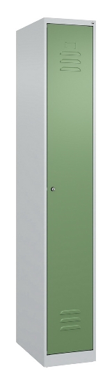 C+P Spind Classic PLUS 080000-32f bodenstehend 3 Abt.400mm Trennwand Zylinderschloss (HxBxT) 1850x1200x500mm 7035/0024