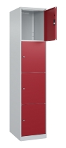 C+P Schließfachschrank Classic PLUS, Füße, 2 Abteile, 1950x600x500mm, 9016/9016