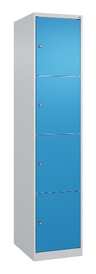 C+P Schließfachschrank Classic PLUS, Füße, 2 Abteile, 1950x800x500mm, 7035/7016