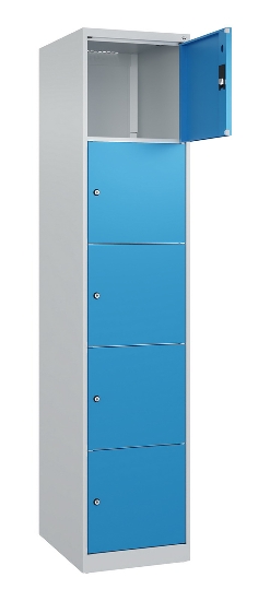 C+P Schließfachschrank Classic PLUS, Füße, 4 Abteile, 1950x1200x500mm, 7035/0024