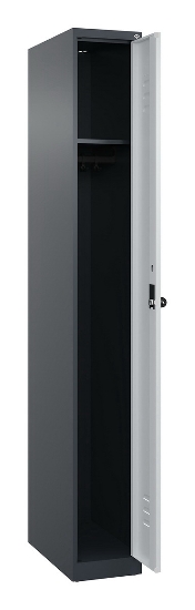 C+P Spind Classic PLUS 080000-19 bodenstehend 1 Abt. 250mm Drehriegel (HxBxT) 1850x250x500mm 7016/7035