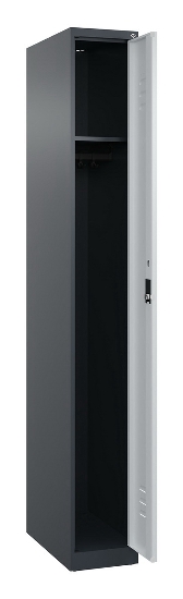 C+P Spind Classic PLUS 080000-19 bodenstehend 1 Abt. 250mm Drehriegel (HxBxT) 1850x250x500mm 7016/7035