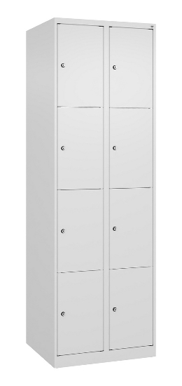 C+P Schließfachschrank Classic PLUS, 1 Abt. 4 Fächer übereinander, 1850x300x500mm, 7016/7016