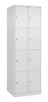 C+P Schließfachschrank Classic PLUS, Füße, 1 Abteil, 1950x300x500mm, 7035/5023