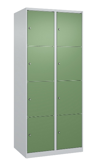 C+P Schließfachschrank Classic PLUS, Füße, 3 Abteile, 1950x900x500mm, 9016/9016