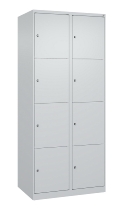 C+P Schließfachschrank Classic PLUS, Sockel, 2 Abteile, 1950x800x500mm, 7035/5012