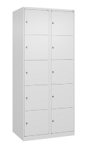 C+P Schließfachschrank Classic PLUS, Sockel, 4 Abteile, 1950x1200x500mm, 9016/9016