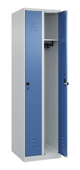 C+P Spind Classic PLUS 080000-19 bodenstehend 1 Abt. 250mm Drehriegel (HxBxT) 1850x250x500mm 7016/7035