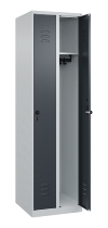 C+P Spind Classic PLUS 080000-19 bodenstehend 1 Abt. 250mm Drehriegel (HxBxT) 1850x250x500mm 7016/7035
