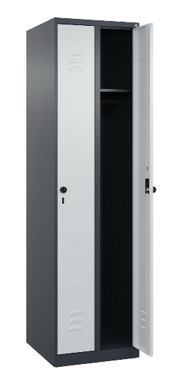 C+P Spind Classic PLUS 080000-19 bodenstehend 1 Abt. 250mm Drehriegel (HxBxT) 1850x250x500mm 7016/7035