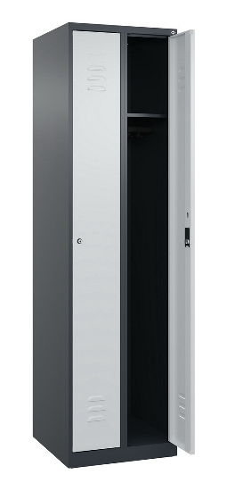C+P Spind Classic PLUS 080000-19 bodenstehend 1 Abt. 250mm Drehriegel (HxBxT) 1850x250x500mm 7016/7035