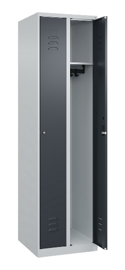 C+P Spind Classic PLUS 080000-19 bodenstehend 1 Abt. 250mm Drehriegel (HxBxT) 1850x250x500mm 7016/7035