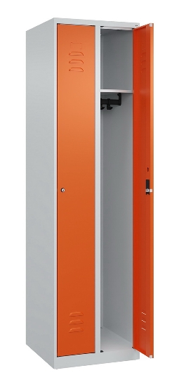 C+P Spind Classic PLUS 080000-19 bodenstehend 1 Abt. 250mm Drehriegel (HxBxT) 1850x250x500mm 7016/7035