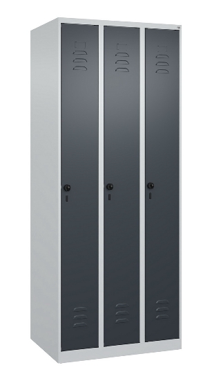 C+P Spind Classic PLUS 080000-19 bodenstehend 1 Abt. 250mm Drehriegel (HxBxT) 1850x250x500mm 7016/7035