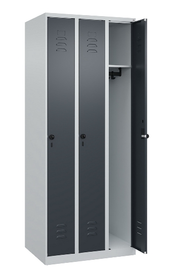 C+P Spind Classic PLUS 080000-19 bodenstehend 1 Abt. 250mm Drehriegel (HxBxT) 1850x250x500mm 7016/7035