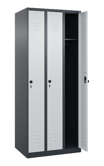 C+P Spind Classic PLUS 080000-19 bodenstehend 1 Abt. 250mm Drehriegel (HxBxT) 1850x250x500mm 7016/7035