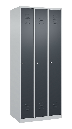 C+P Spind Classic PLUS 080000-19 bodenstehend 1 Abt. 250mm Drehriegel (HxBxT) 1850x250x500mm 7016/7035