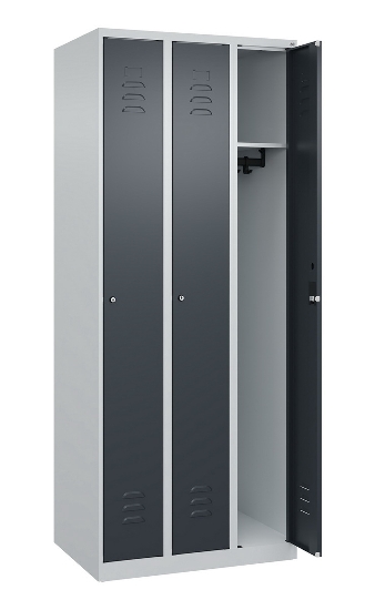 C+P Spind Classic PLUS 080000-19 bodenstehend 1 Abt. 250mm Drehriegel (HxBxT) 1850x250x500mm 7016/7035