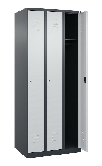 C+P Spind Classic PLUS 080000-19 bodenstehend 1 Abt. 250mm Drehriegel (HxBxT) 1850x250x500mm 7016/7035