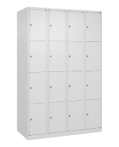 C+P Schließfachschrank Classic PLUS, Füße, 1 Abteil, 1950x300x500mm, 7035/5023