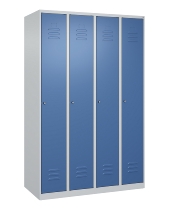C+P Spind Classic PLUS 080000-32f bodenstehend 3 Abt.400mm Trennwand Zylinderschloss (HxBxT) 1850x1200x500mm 7035/0024