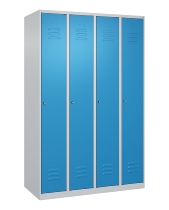 C+P Spind Classic PLUS 080000-32f bodenstehend 3 Abt.400mm Trennwand Zylinderschloss (HxBxT) 1850x1200x500mm 7035/0024