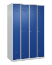 C+P Spind Classic PLUS 080000-32f bodenstehend 3 Abt.400mm Trennwand Zylinderschloss (HxBxT) 1850x1200x500mm 7035/0024