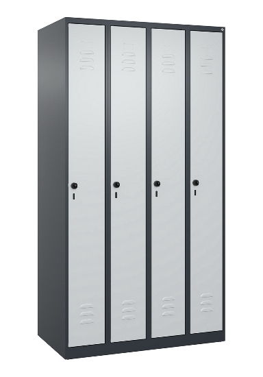 C+P Spind Classic PLUS 080000-19 bodenstehend 1 Abt. 250mm Drehriegel (HxBxT) 1850x250x500mm 7016/7035