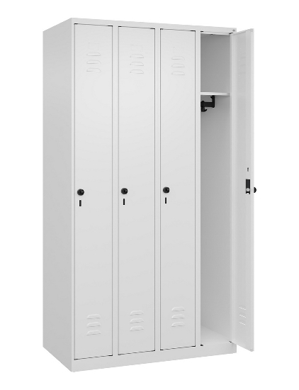 C+P Spind Classic PLUS 080000-19 bodenstehend 1 Abt. 250mm Drehriegel (HxBxT) 1850x250x500mm 7016/7035