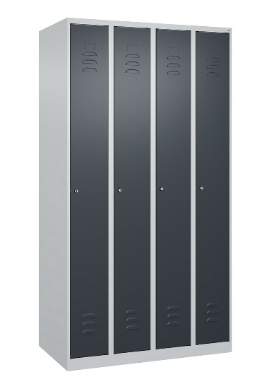 C+P Spind Classic PLUS 080000-19 bodenstehend 1 Abt. 250mm Drehriegel (HxBxT) 1850x250x500mm 7016/7035