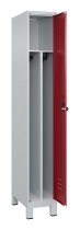C+P Spind Classic PLUS 080010-22f mit Füßen 2 Abt.400mm Trennwand Zylinderschloss (HxBxT) 1950x800x500mm 7016/7016
