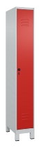 C+P Spind Classic PLUS 080010-22f mit Füßen 2 Abt.400mm Trennwand Zylinderschloss (HxBxT) 1950x800x500mm 7016/7016