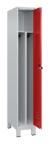 C+P Spind Classic PLUS 080010-22f mit Füßen 2 Abt.400mm Trennwand Zylinderschloss (HxBxT) 1950x800x500mm 7016/7016