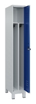 C+P Spind Classic PLUS 080010-22f mit Füßen 2 Abt.400mm Trennwand Zylinderschloss (HxBxT) 1950x800x500mm 7016/7016