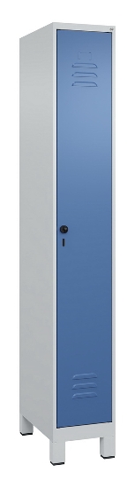 C+P Spind Classic PLUS 080010-22f mit Füßen 2 Abt.400mm Trennwand Zylinderschloss (HxBxT) 1950x800x500mm 7016/7016